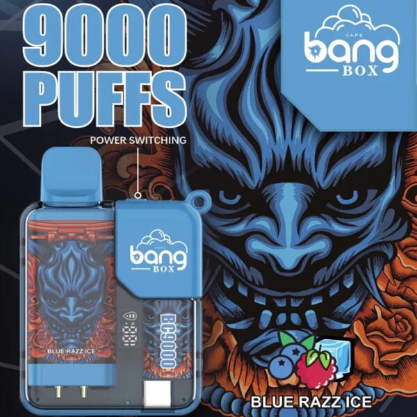 Bang Box 9000 Puffs 0% 2% 3% 5% Nikotiini Ladattava LED Pover Display Kertakäyttöinen Vape Tukkumyynti - BaseVape - 4