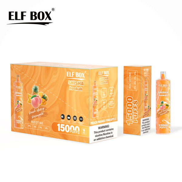 ELF BOX LS15000 Bladerdeeg Shisha Waterpijp 0% 2% 5% Nicotine Oplaadbare Wegwerp Vape Groothandel - BaseVape - 15