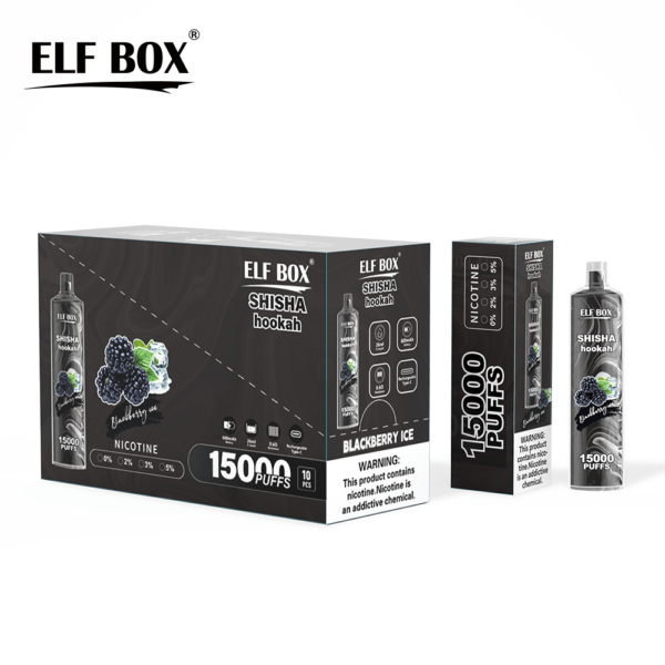 ELF BOX LS15000 Bladerdeeg Shisha Waterpijp 0% 2% 5% Nicotine Oplaadbare Wegwerp Vape Groothandel - BaseVape - 9