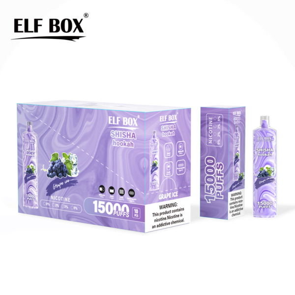 ELF BOX LS15000 Bladerdeeg Shisha Waterpijp 0% 2% 5% Nicotine Oplaadbare Wegwerp Vape Groothandel - BaseVape - 13