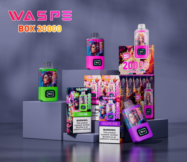 WASPE 20000 PUFFS Dual Mesh Box 0% 2% 3% 5% Нікотиновий одноразовий вейп оптом - BaseVape - 1