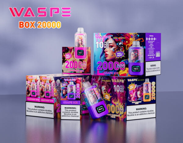 WASPE 20000 PUFFS Dual Mesh Box 0% 2% 3% 5% Нікотиновий одноразовий вейп оптом - BaseVape - 3