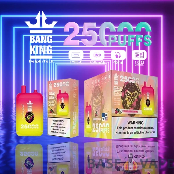 Bang King 25000 Puffs Dual Pods 0% 2% 3% 5% Mažai nikotino įkraunamas vienkartinis Vapes Pen Tušinukas Didmeninė prekyba – BaseVape – 9