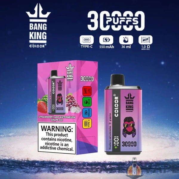 Bang King 30000 Puffs Dvigubas skonis 0% 2% 3% 5% Mažai nikotino įkraunamas vienkartinis Vapes Pen masinis pirkimas Didmeninė prekyba – BaseVape – 11