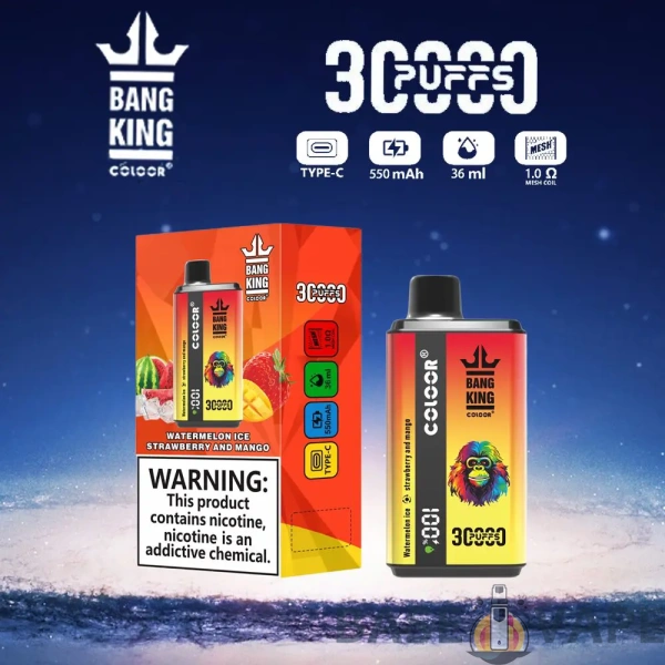 Bang King 30000 Puffs Dvigubas skonis 0% 2% 3% 5% Mažai nikotino įkraunamas vienkartinis Vapes Pen masinis pirkimas Didmeninė prekyba – BaseVape – 8