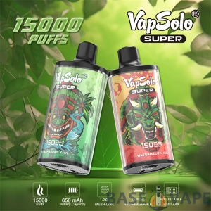 Vapsolo Super 15000 Puffs 2% 5% с низким содержанием никотина Купить перезаряжаемую одноразовую ручку для вейпов оптом