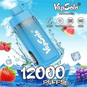Vapsolo Tornado Pro 12000 Puffs 2% 5% Перезаряжаемая одноразовая ручка для электронных сигарет с низким содержанием никотина, оптовая покупка оптом