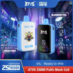 ATVS 25000 Puffs Dual Mesh 5% Low Nicotine Rechargeable Disposable Vapes Pen Bulk Buy Wholesale - BaseVape - 16