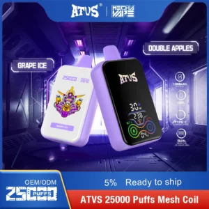 ATVS 25000 Puffs Dual Mesh 5% Low Nicotine Rechargeable Disposable Vapes Pen Bulk Buy Wholesale - BaseVape - 15