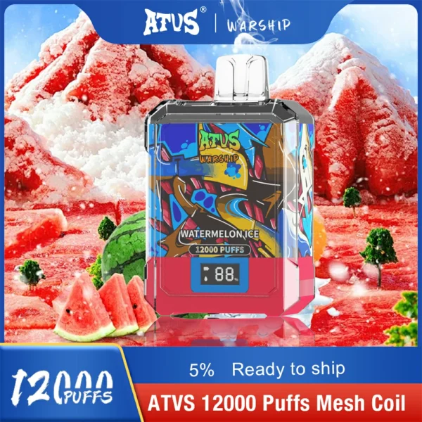 Atvs Warship 12000 Puffs 5% Low Nicotine Rechargeable Disposable Vapes Pen Bulk Buy Wholesale - BaseVape - 9