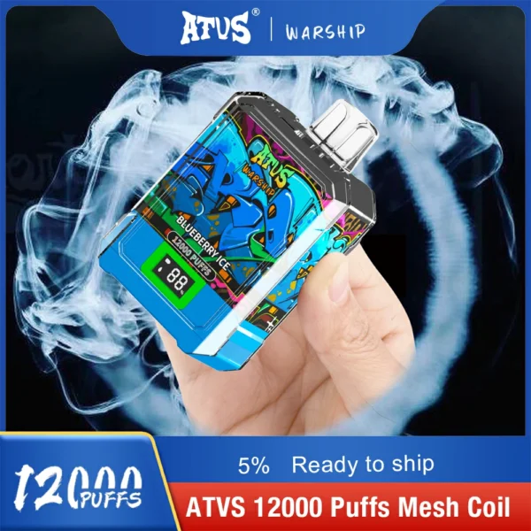 Atvs Warship 12000 Puffs 5% Low Nicotine Rechargeable Disposable Vapes Pen Bulk Buy Wholesale - BaseVape - 8