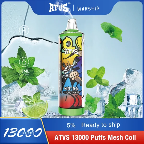 Atvs 13000 Puffs 5% Low Nicotine Rechargeable Disposable Vapes Pen Bulk Buy Wholesale - BaseVape - 12