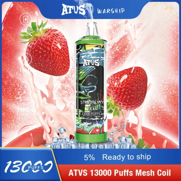 Atvs 13000 Puffs 5% Low Nicotine Rechargeable Disposable Vapes Pen Bulk Buy Wholesale - BaseVape - 10