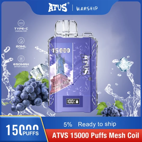 Atvs 15000 Puffs 5% Low Nicotine Rechargeable Disposable Vapes Pen Bulk Buy Wholesale - BaseVape - 7