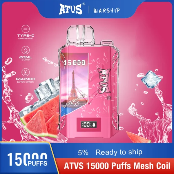 Atvs 15000 Puffs 5% Low Nicotine Rechargeable Disposable Vapes Pen Bulk Buy Wholesale - BaseVape - 6