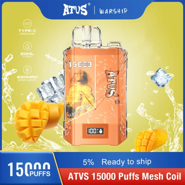 Atvs 15000 Puffs 5% Low Nicotine Rechargeable Disposable Vapes Pen Bulk Buy Wholesale - BaseVape - 5