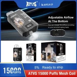 Atvs 15000 Puffs 5% Low Nicotine Rechargeable Disposable Vapes Pen Bulk Buy Wholesale - BaseVape - 15