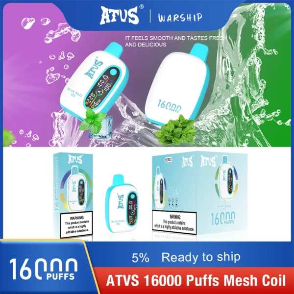 Atvs 16000 Puffs 2% 5% Low Nicotine Rechargeable Disposable Vapes Pen Bulk Buy Wholesale - BaseVape - 10