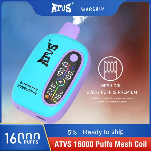 Atvs 16000 Puffs 2% 5% Low Nicotine Rechargeable Disposable Vapes Pen Bulk Buy Wholesale - BaseVape - 8