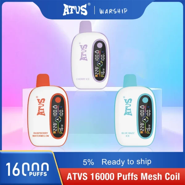 Atvs 16000 Puffs 2% 5% Low Nicotine Rechargeable Disposable Vapes Pen Bulk Buy Wholesale - BaseVape - 1