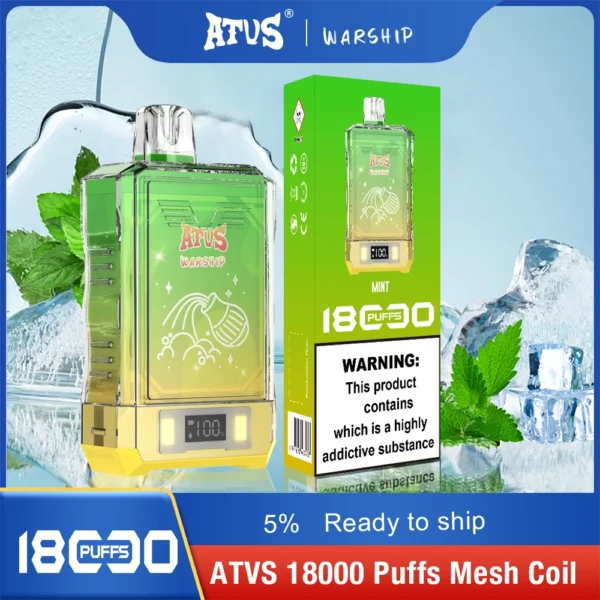 Atvs Warship 18000 Puffs 5% Low Nicotine Rechargeable Disposable Vapes Pen Bulk Buy Wholesale - BaseVape - 5