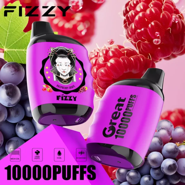 Fizzy Great 10000 Puffs 2% 5% Vähän nikotiinia ladattava kertakäyttöinen Vapes Pen Bulk Tukkumyynti - BaseVape - 5