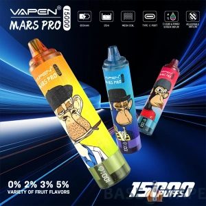 VAPEN Mrs Pro 15000 Puffs 2% Перезаряжаемая одноразовая ручка для электронных сигарет с низким содержанием никотина Купить оптом