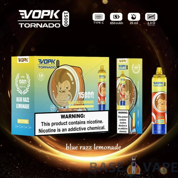 VOPK Tornado 15000 Puffs 0% 2% 3% 5% Caneta Vapes descartáveis ​​recarregáveis ​​com baixa nicotina em massa Compre no atacado - BaseVape - 9