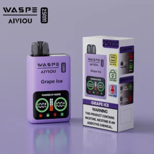 WASPE 25000 PUFFS Подвійна сітчаста коробка 0% 2% 5% Перезаряджувана одноразова ручка зі світлодіодним дисплеєм з низьким вмістом нікотину Купуйте оптом - BaseVape - 13