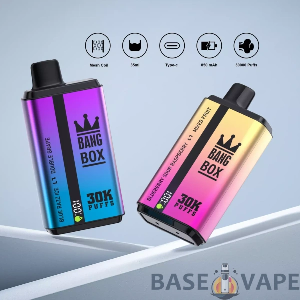 Bang Box 30000 Puffs Dvigubas skonis 0% 2% 3% 5% Mažai nikotino įkraunamas vienkartinis Vapes Pen masinis pirkimas Didmeninė prekyba – BaseVape – 1