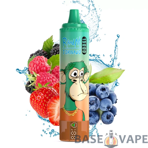 RahdM Tornado 15000 Puffs Светодиодный дисплей 2% Перезаряжаемая одноразовая ручка для вейпов с низким содержанием никотина Купить оптом - BaseVape - 11