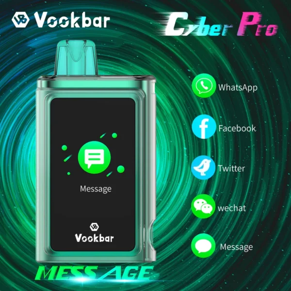 Vookbar Cyber ​​Pro 30000 Puffs Çift Mesh Dokunmatik Ekran 0% 2% 3% 5% Düşük Nikotinli Şarj Edilebilir Tek Kullanımlık Vapes Kalemi Toplu Satın Al - BaseVape - 1