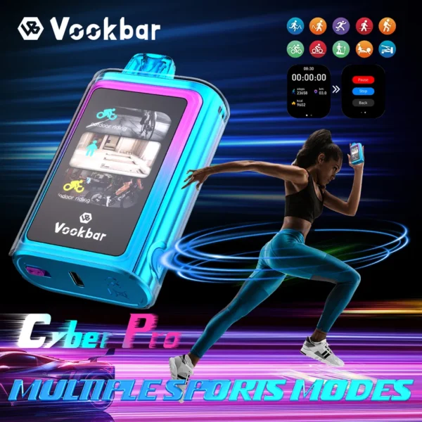 Vookbar Cyber ​​Pro 30000 Puffs Çift Mesh Dokunmatik Ekran 0% 2% 3% 5% Düşük Nikotinli Şarj Edilebilir Tek Kullanımlık Vapes Kalemi Toplu Satın Al - BaseVape - 12