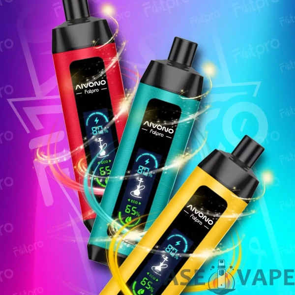 AIVONO Fatpro 22000 Puffs Hookah Tela Digital 0% 2% 3% 5% Caneta Vapes Descartáveis ​​Recarregáveis ​​com Baixa Nicotina em Massa Comprar Atacado - BaseVape - 1