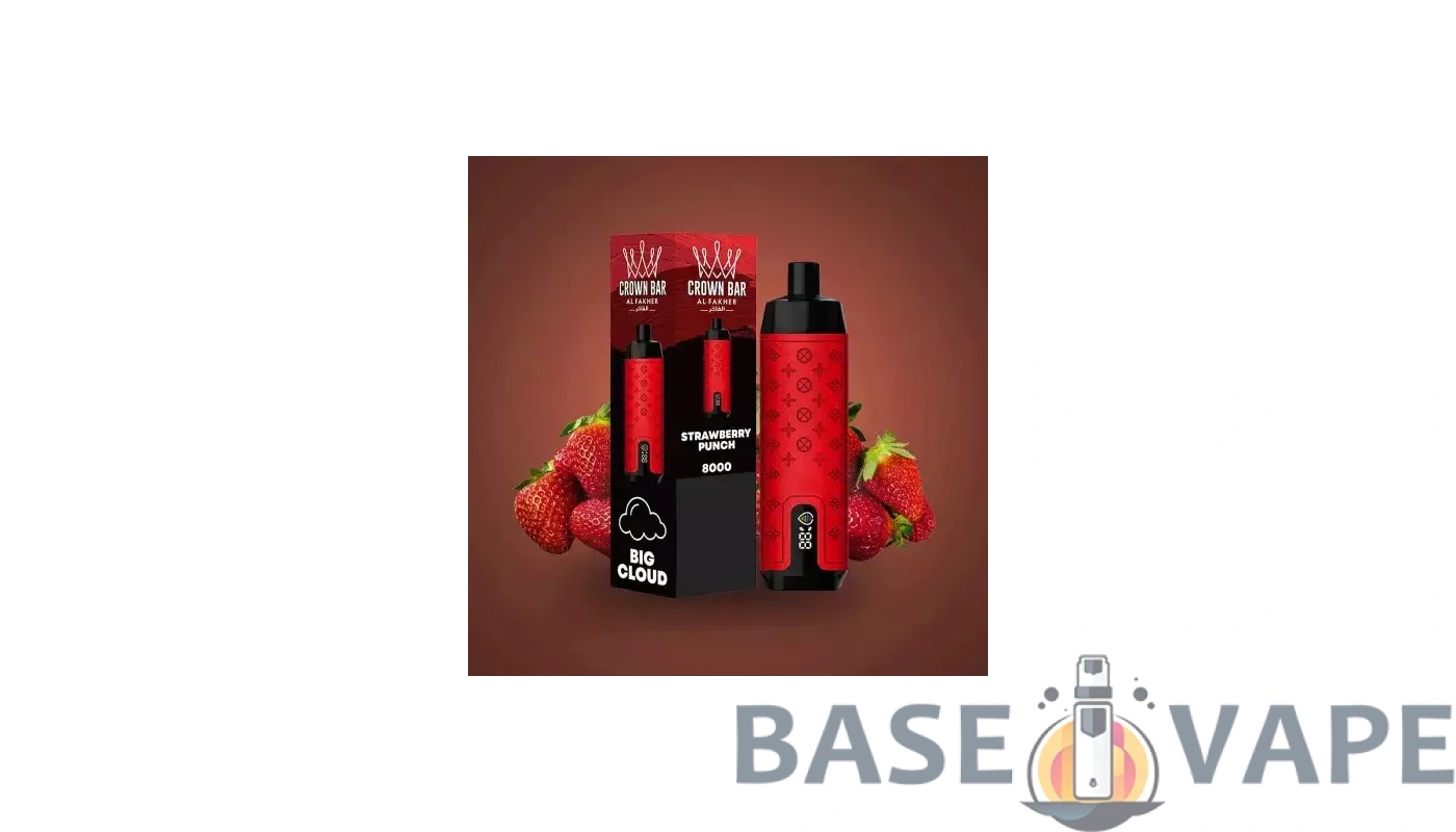 Al Fakher Crown Bar Pro: Prvotřídní volba pro jednorázové vapy s nízkým obsahem nikotinu s 8000 šluky a LED obrazovkou – BaseVape – 1